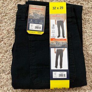 Weatherproof Vintage Men’s Flex Utility Canvas Pants Black, Size 32x29 (New)